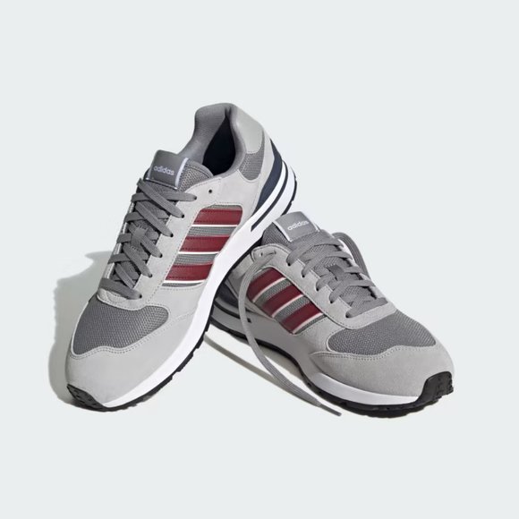 Adidas Men's Run 80s Gray & Reddish Low Sneakers -11.5M - New in Box - Picture 8 of 11